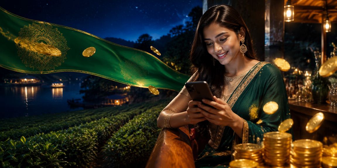 কুমিল্লার চা বাগানে মোবাইলে ক্যাসিনো গেম খেলছেন একজন তরুণ বাংলাদেশি